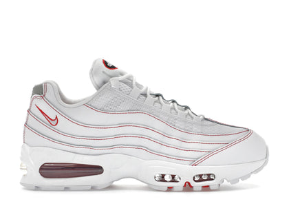 Nike Air Max 95 OG Big Bubble White University Red - authentic Nike sneakers