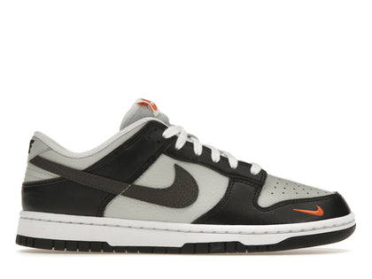 Nike Dunk Low Black Total Orange Mini Swoosh - authentic Nike sneakers