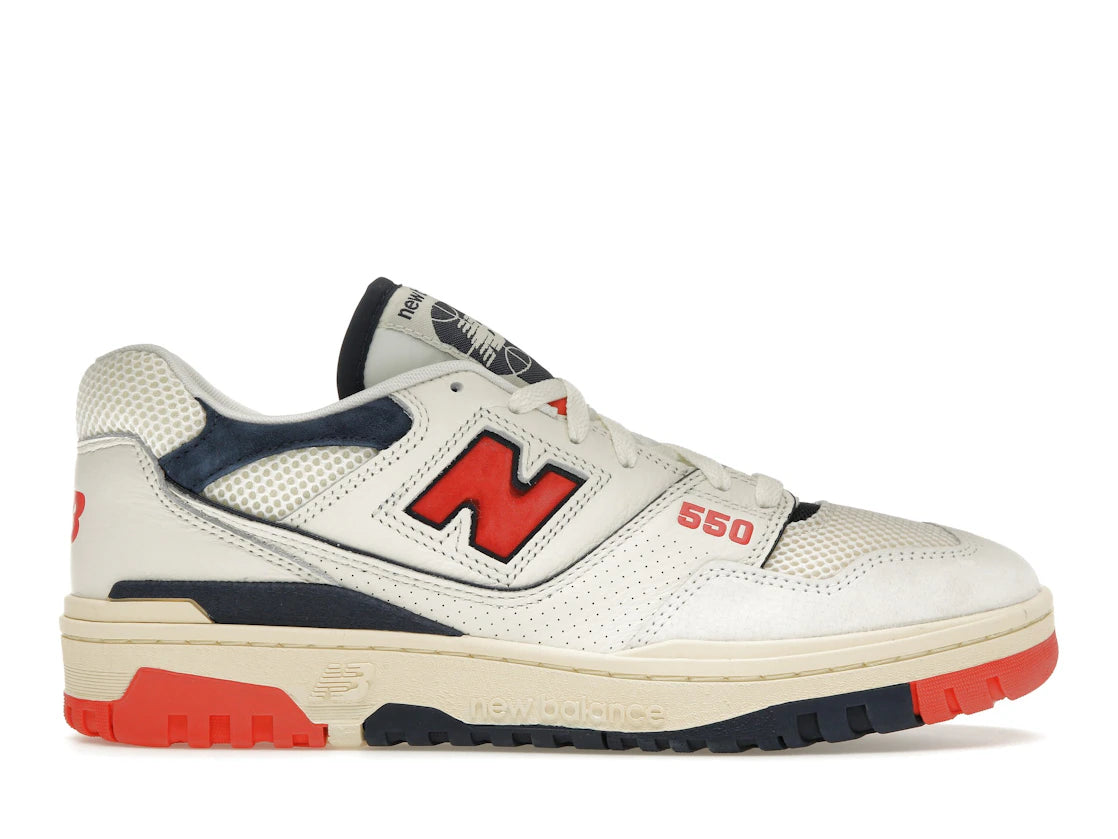 New Balance 550 Sea Salt Pack Blast Red