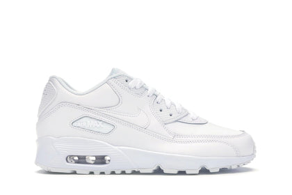 Nike Air Max 90 White Leather (GS) - authentic Nike sneakers