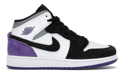 Jordan 1 Mid SE Purple (GS) - authentic Jordan sneakers