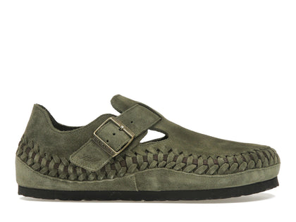 Birkenstock London Braided Shearling Kith Olive Night - authentic Birkenstock sneakers