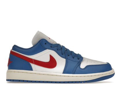 Jordan 1 Low Sport Blue Gym Red (Women's) - authentic Jordan sneakers