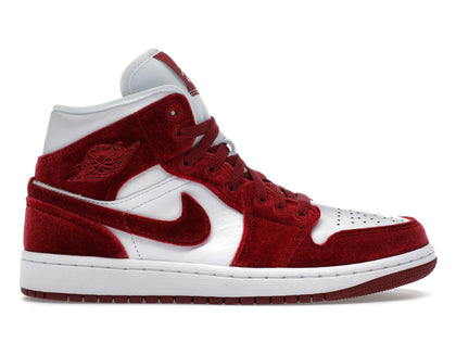 Jordan 1 Mid SE Red Velvet (Women's) - authentic Jordan sneakers