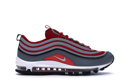 Nike Air Max 97 Dark Grey Gym Red - authentic Nike sneakers