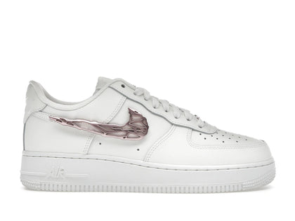 Nike Air Force 1 Low Liquid Metal Swoosh Metallic Rose Gold (Women's) - authentic Nike sneakers