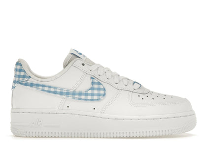 Nike Air Force 1 Low '07 Essential White University Blue Gingham - authentic Nike sneakers