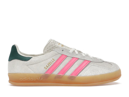 adidas Gazelle Indoor White Off White Lucid Pink (Women's) - authentic adidas sneakers