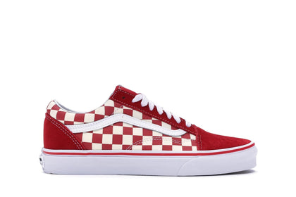 Vans Old Skool Checkerboard Racing Red - authentic Vans sneakers