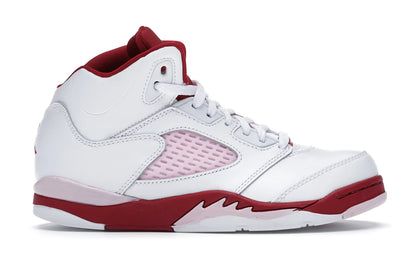 Jordan 5 Retro White Pink Red (PS) - authentic Jordan sneakers