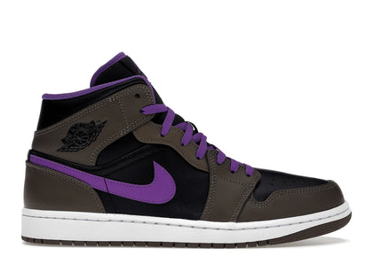 Jordan 1 Mid Purple Mocha - authentic Jordan sneakers