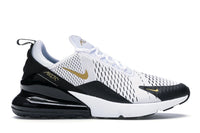 Nike Air Max 270 White Metallic Gold Black