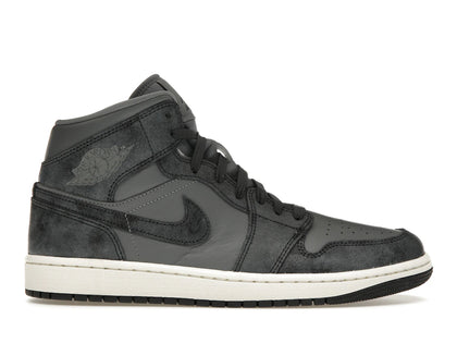 Jordan 1 Mid Distressed Smoke Grey (Women's) - authentic Jordan sneakers