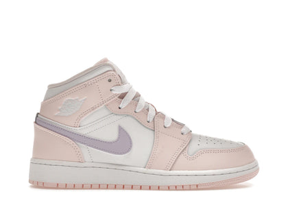 Jordan 1 Mid Pink Wash (GS) - authentic Jordan sneakers