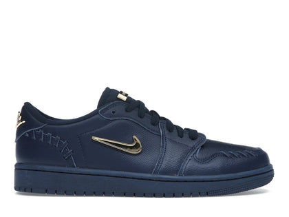 Jordan 1 Low Method of Make Midnight Navy Metallic Gold (Women's) - authentic Jordan sneakers