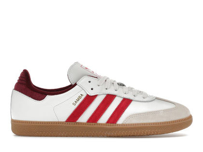 adidas Samba OG White Better Scarlet Shadow Red - authentic adidas sneakers