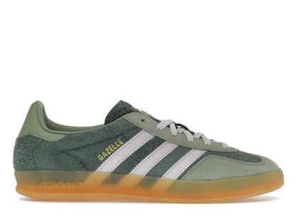 adidas Gazelle Indoor Mineral Green Silver Dawn - authentic adidas sneakers