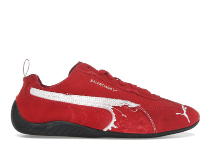 Balenciaga x Puma Speedcat Suede Distressed Red White - authentic Balenciaga sneakers