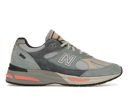 New Balance 991 MiUK Silver Blue Turbulence - authentic New Balance sneakers