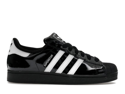 adidas Superstar II Black White Patent Leather - authentic adidas sneakers