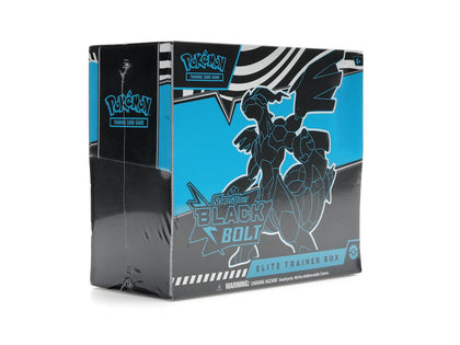 2025 Pokémon Scarlet & Violet Black Bolt Elite Trainer Box - authentic Pokemon sneakers