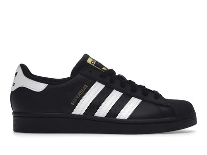 adidas Superstar Core Black Cloud White Gold - authentic adidas sneakers