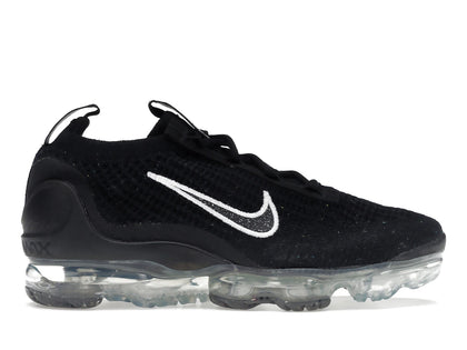 Nike Air VaporMax 2021 FK Black Metallic Silver (Women's) - authentic Nike sneakers