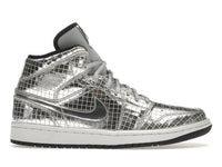 Jordan 1 Mid SE Disco Metallic Silver (Women's)