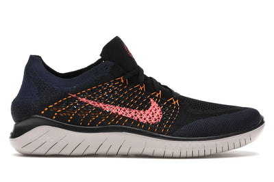 Nike Free RN Flyknit 2018 Black Flash Crimson Orange Peel