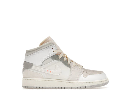 Jordan 1 Mid SE Craft Inside Out White Grey (GS) - authentic Jordan sneakers