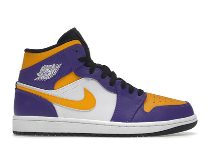 Jordan 1 Mid Lakers (2022) - authentic Jordan sneakers