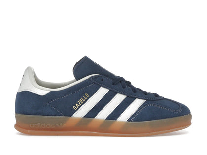 adidas Gazelle Indoor Night Indigo Off White Gold Metallic - authentic adidas sneakers