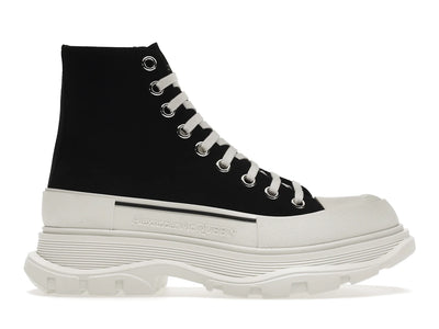 Alexander McQueen Tread Slick Lace Up Boot Black White