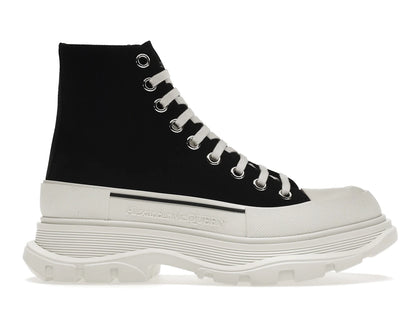 Alexander McQueen Tread Slick Lace Up Boot Black White - authentic Alexander McQueen sneakers