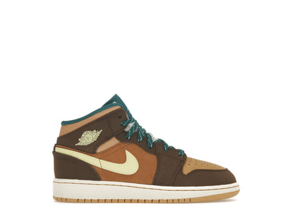 Jordan 1 Mid Cacao Wow (GS) - authentic Jordan sneakers