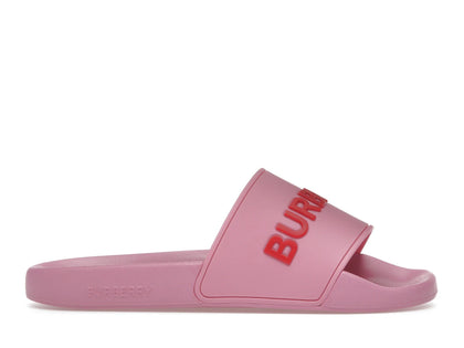 Burberry Embossed Logo Slides Bubblegum Pink (Women's) - authentic Burberry sneakers