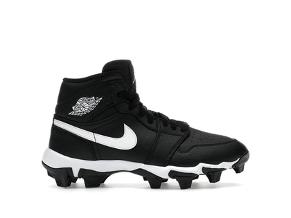 Jordan 1 Mid Cleat Black White (GS) - authentic Jordan sneakers