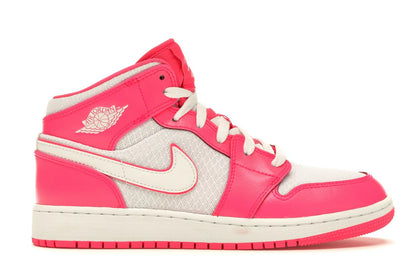 Jordan 1 Mid Hyper Pink White (GS) - authentic Jordan sneakers