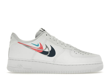 Nike Air Force 1 Low '07 Quadruple Swoosh White Navy Crimson - authentic Nike sneakers