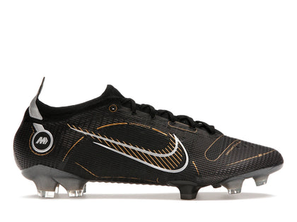 Nike Mercurial Vapor 14 Elite FG Black Metallic Silver Cave Stone Metallic Gold - authentic Nike sneakers