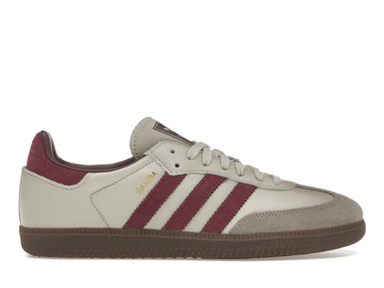 adidas Samba OG Putty Grey Maroon - authentic adidas sneakers