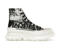 Alexander McQueen Graffiti Tread Slick Boot White Black (Women's)