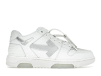 OFF-WHITE Out Of Office OOO Low Tops White Silver