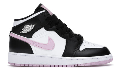 Jordan 1 Mid White Black Light Arctic Pink (GS) - authentic Jordan sneakers