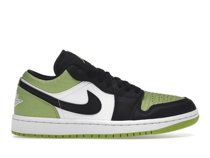 Jordan 1 Low Snakeskin Vivid Green (Women's) - authentic Jordan sneakers