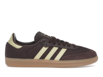 adidas Samba OG Shadow Brown Powder Yellow (Women's) - authentic adidas sneakers