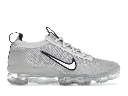 Nike Air VaporMax 2021 FK White Black Metallic Silver - authentic Nike sneakers