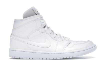 Jordan 1 Mid White Snakeskin (Women's) - authentic Jordan sneakers