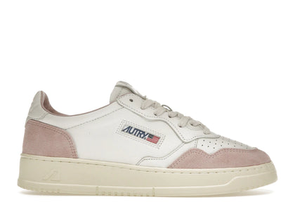 Autry Medalist Leather Low White Powder (Women's) - authentic Autry sneakers
