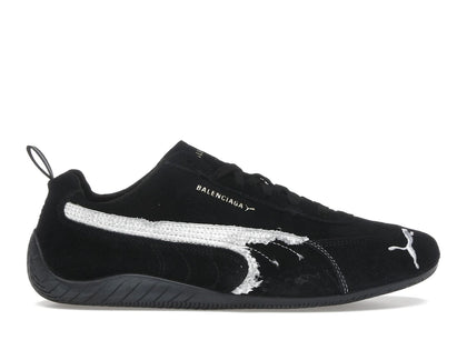 Balenciaga x Puma Speedcat Suede Distressed Black White - authentic Balenciaga sneakers